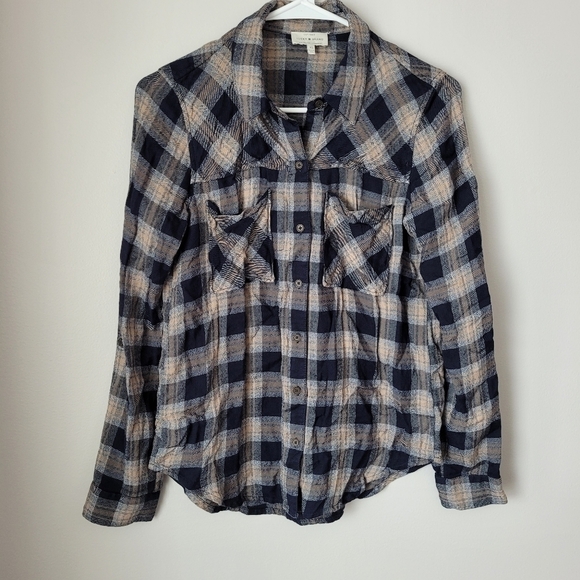 Lucky Brand Plaid Button Down - Picture 1 of 3